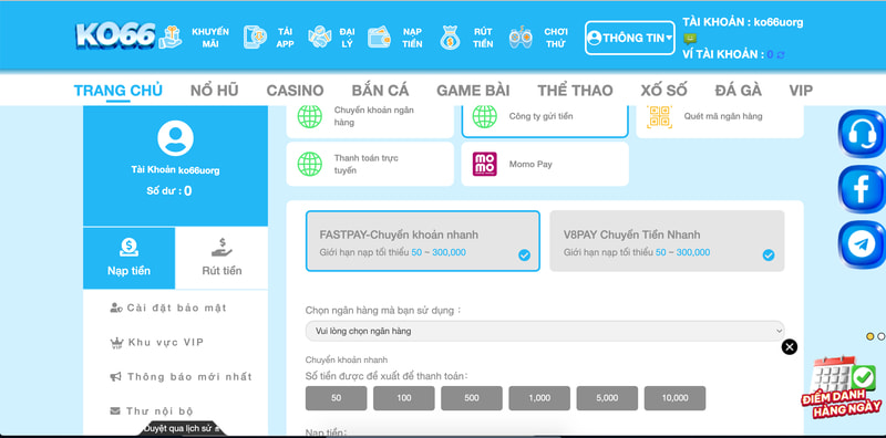 nạp tiền ko66